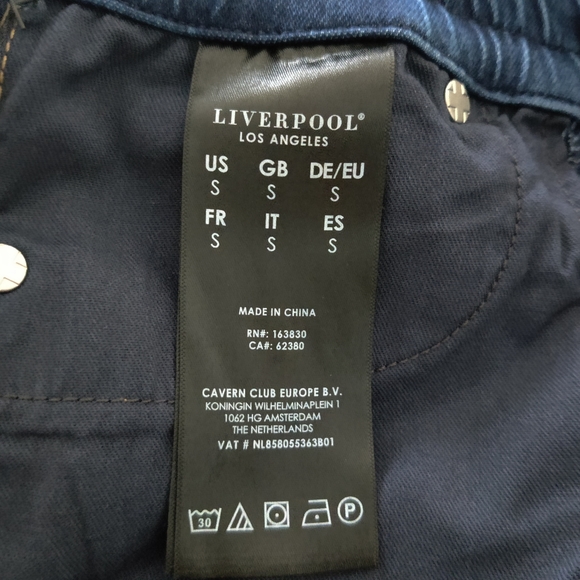 Liverpool LA Drawstring Pull On Jeans Cropped Size Small - Picture 9 of 12